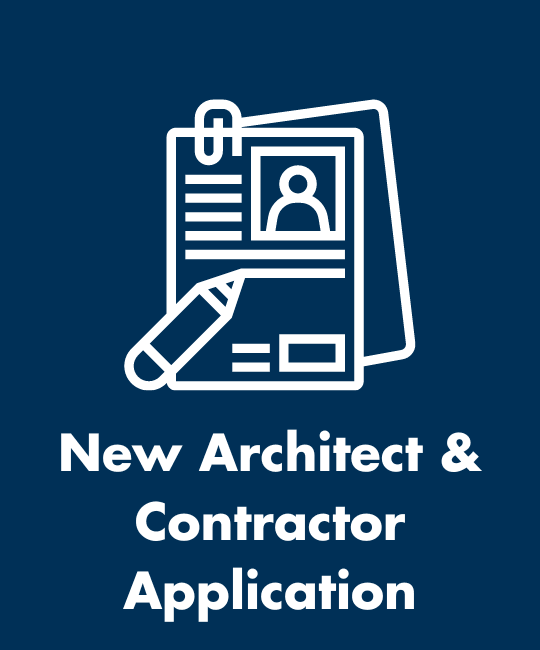 New Architect and Contractor Application