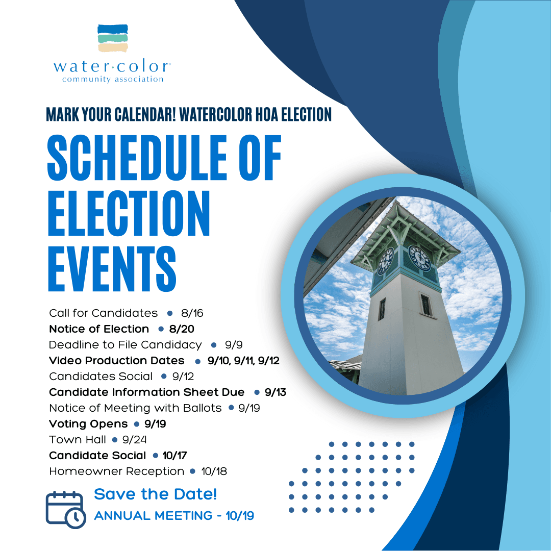HOA Election Events Schedule