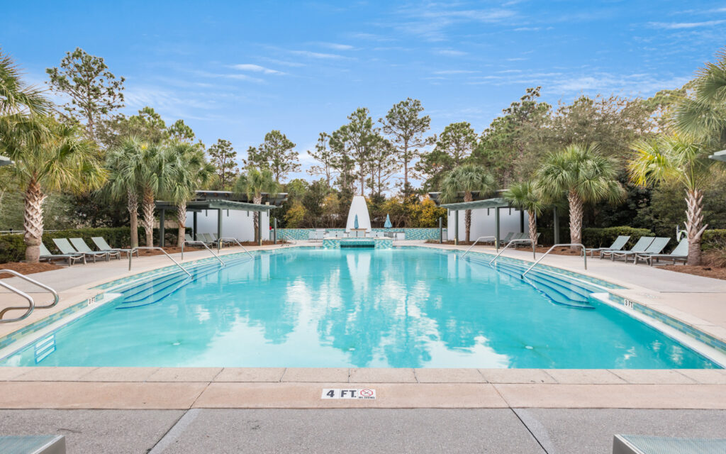 Community pool located in WaterColor, Florida