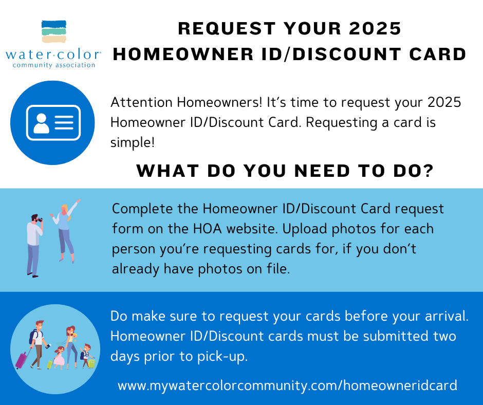flyer explaining how to request homeowner id cards